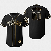 Rangers Customized Black Gold Flexbase Jersey,baseball caps,new era cap wholesale,wholesale hats